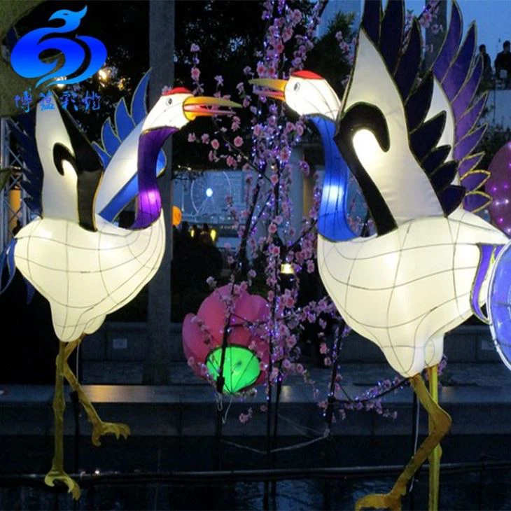 Led Lighting Chinese Silk Lantern Painting Animal Figures